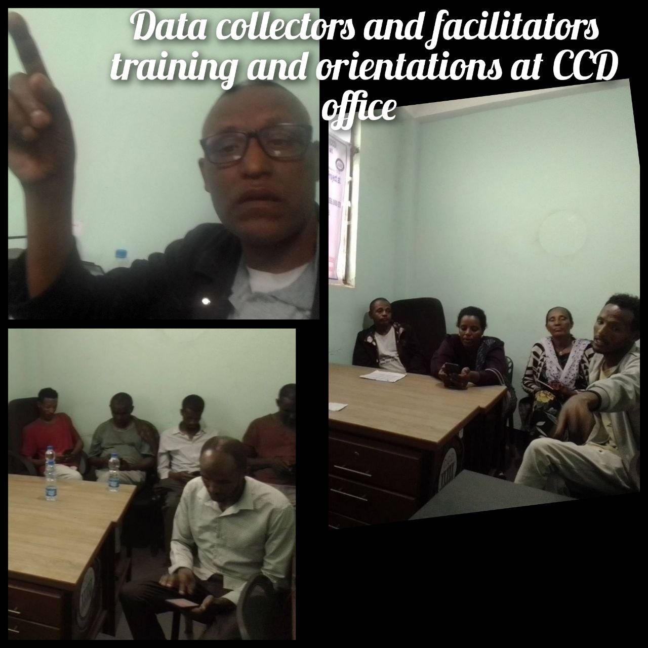 Data collectors receiving KoboCollect training